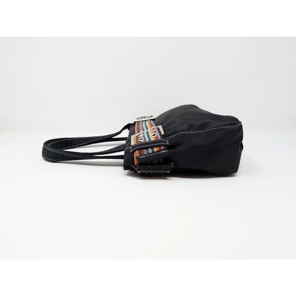 Vintage Y2K Black Rainbow Trim Hand Bag Purse New - Picture 4 of 10